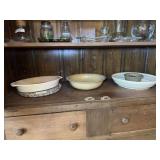 Pfaltzgraff Stoneware, Pampered Chef bakeware, and RRP Pottery Serving Pieces