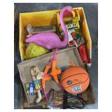 Assorted Toys Including Playskool Pounding Bench and NCAA Basketball
