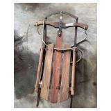 Wooden and Metal Runner Sled