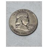 1951 Franklin Silver Half Dollar Coin