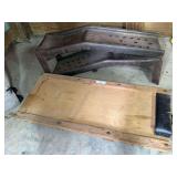 Metal Vehicle Ramps and Wooden Creeper Board