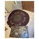 Floor Mats Including Braided Rug and Mohawk Recycled Rubber Doormat