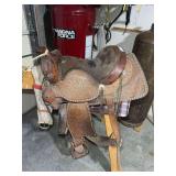 Simco 6540 Western Saddle with Floral Tooling