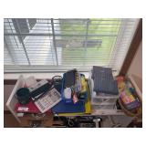 Office Supply Assortment with Sharp Printing Calculator