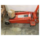 Red Hydraulic Floor Jack with Handle