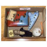 Gretsch Ocarina, Doll, Metal Tin, & Misc. collectibles