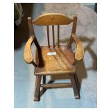 Child-Sized Wooden Rocking Chair