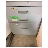 Three-Drawer Storage Cabinet with Assorted Hardware and Adhesives
