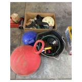 Equestrian Grooming Supplies and Hopping Balls
