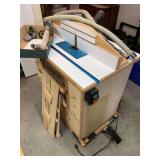 Custom Woodworking Router Table with Porter-Cable 7539 Router and Accessories