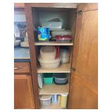 Plastic Food Storage Containers and Kitchenware, 4 Shelves