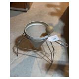 Food Mill with Metal Stand and Wooden Pestle