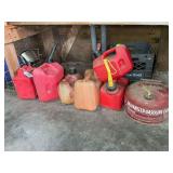 Gasoline Containers and Meadow Gold Plastic Crate