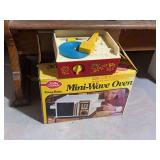 Fisher-Price Music Box Record Player and Betty Crocker Easy-Bake Mini-Wave Oven Box