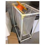 PVC Frame Rolling Laundry Hamper with Plastic Cord Reel