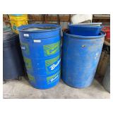 Blue Plastic Utility Barrels