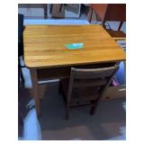 Wooden School Desk and Chair Set