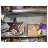 Household and Utility items including Metal Star Decor