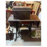 Singer Treadle Sewing Machine with Cast Iron Base