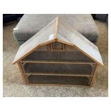 Barn-Style Wooden Display Case with Interior Lighting