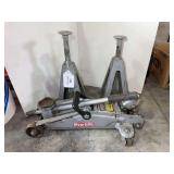 Pro-Lift 2 Ton Hydraulic Floor Jack and Pair of Jack Stands