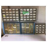 Hardware Organizer Cabinets with Contents