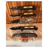4 new folders, 3 Dewalt, 1 Camo Milwaukee