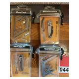 4 new still in plastic cases clip tools