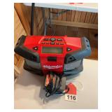 Milwaukee 12 volt and also 110 volt radio, like new