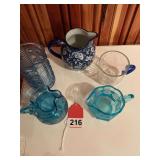 5 exceptional blue cream pitchers