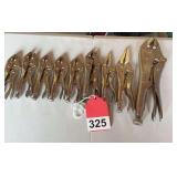 9 new various sizes of Vise Grips