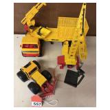 Digger Dan Lot 4: Semi Truck w/ Crane 1 portable crane 1 Tractor w/ Dozer blade
