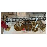 7 Pcs of Vintage Party lite, 12 T light display in Metal rack – Home Interior