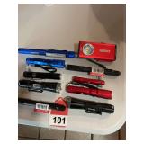 10 assorted new flashlights with pen light and pocket lights