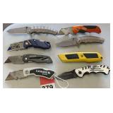 5 new box knives and 3 new folders, really a great lot!!!