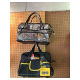 New Camo- Carhart Tool bag and 1 new Dewalt tool bag