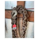 2 log chains x 20 foot, both 5/16 .
