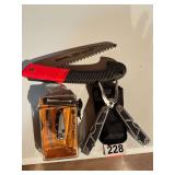 1 CORONA folding saw, 1 Skele Tool and a Rock River Multi-Tool