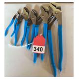 5 new pair of adjustable pliers all Channel Lock