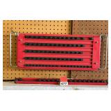 Large new metal socket organizer with additional single organizer bars