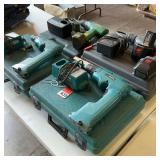 2 Makita- Skil and Hitachi drills and saw needs batteries with cases