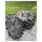 4 - 2018 Tires from a Razor Highlifter Outlaw like new with rims