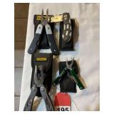 Blackstone Multi-tool, Stanley Multi Tool, Nebo box knife, and mini Cabeles Multi-Tool