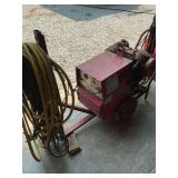 Lincoln Weldenpower 150 amp gas powered welder with 100 ft. of ground and 100 ft. of stinger – w/ 25 foot extension cord to wire into electric panel for 4500 watt 220 volt generator. Has a Kohler 12