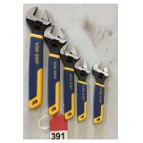 5 piece set of new Vise Grip adjustable wrenches, really a nice set.