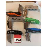 6 new folding box knives