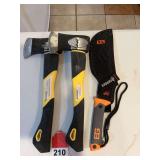 2 Sutherlands Pro hatchets, and a Bear Survival tool by Gerber