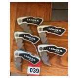Great set of 5 Lenox folding box knives, $80 on sale