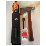 Nice vintage PLUMB builders hatchet and a Paracuda FS Machete w/ ferro rod