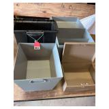 4 metal and plastic file organizers, mostly used to transport files, all good shape